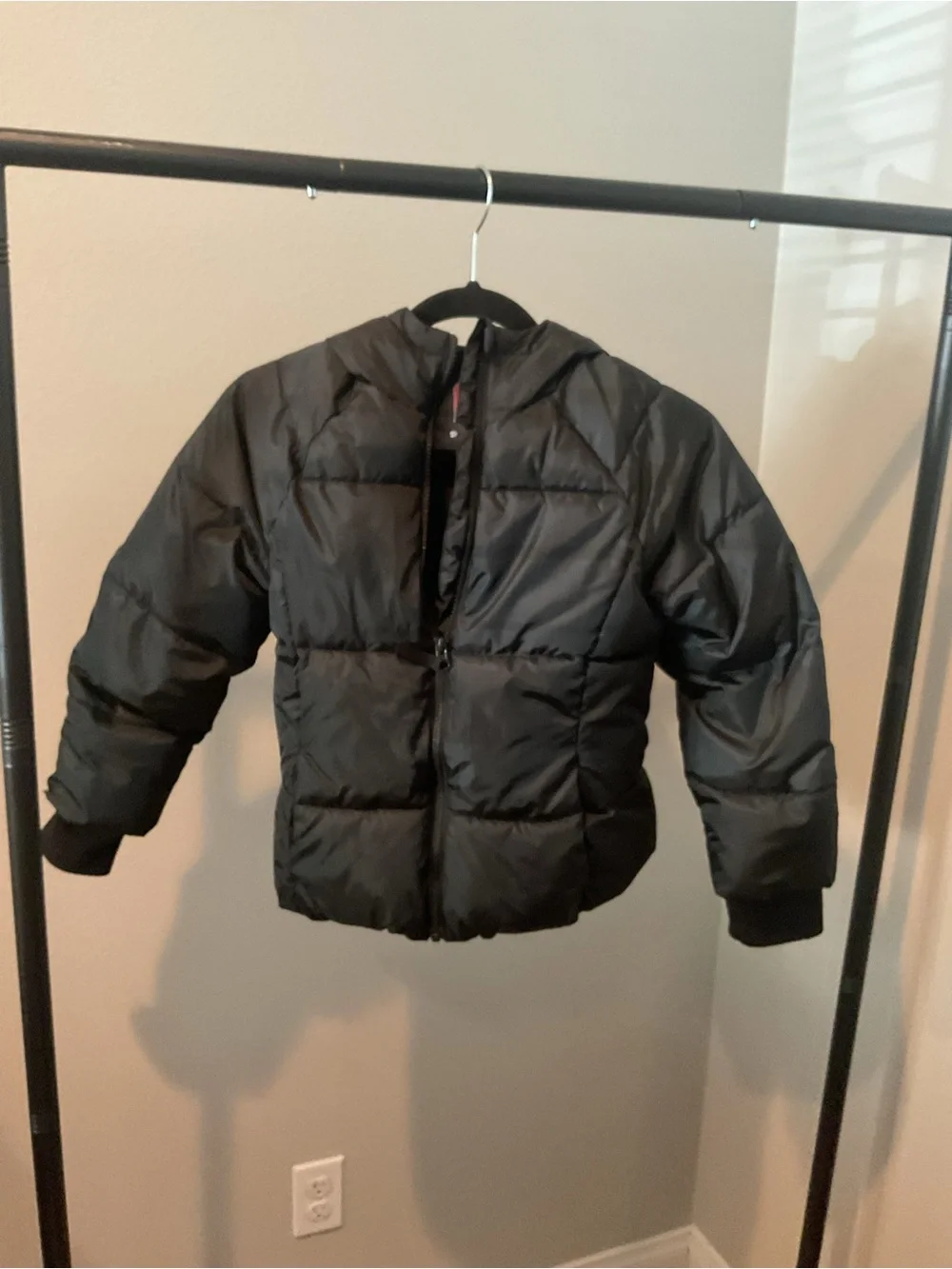 Swiss Tech Kids Black Hooded Puffer Jacket